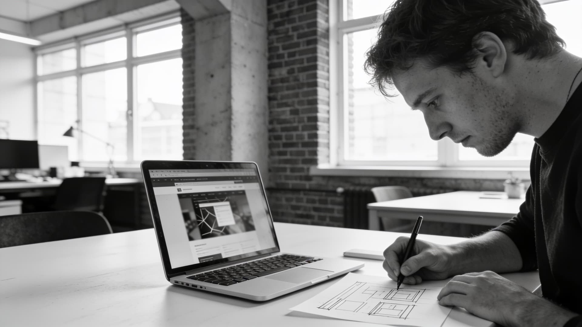 Ontwerper van Atlantis schetst het ontwerp van een nieuwe website